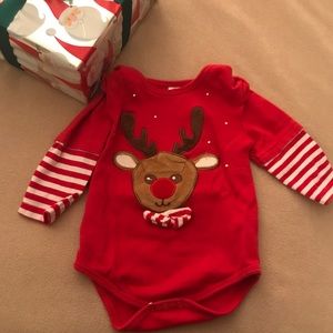 ⭐️ 4/$10 Bearington Baby Reindeer Rudolph One-Piece